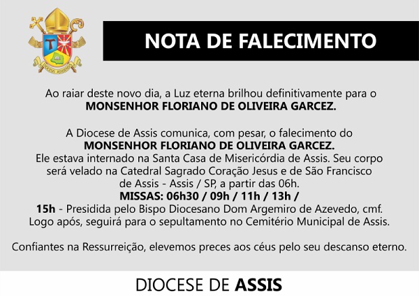 Divulgação - Nota da Diocese de Assis