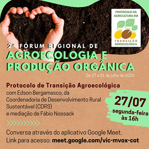 Divulgação - Protocolo de Transição Agroecológica é tema do primeiro dia do Fórum de Agroecologia de Assis