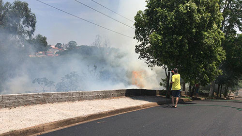 divulgação - Vizinhos se uniram para tentar amenizar as chamas