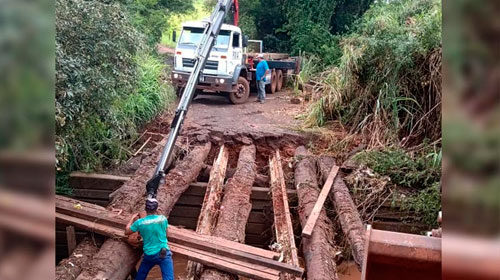 Divulgação - Ponte foi reconstruída em uma semana