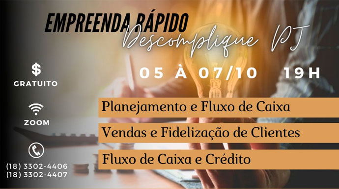 Projeto Cidade Empreendedora Promove Curso Gratuito Descomplique Pj Através Do Sebrae Aqui 4003