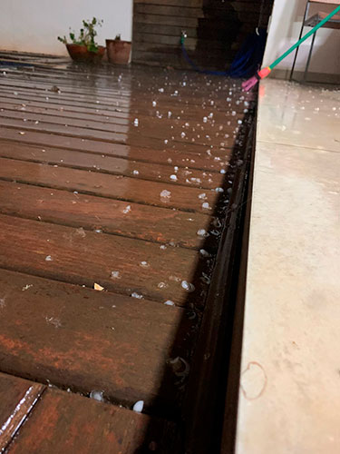 divulgação - Chuva de granizo no Jardim Europa em Assis