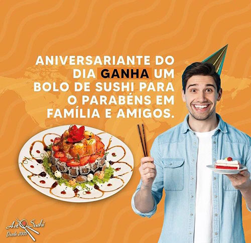 Divulgação - Bolo Sushi para Aniversariantes