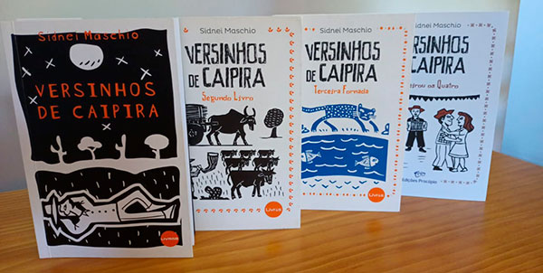 divulgação - Livros da coleção 'Versinhos Caipiras' - Foto: Divulgação/Arquivo Pessoal