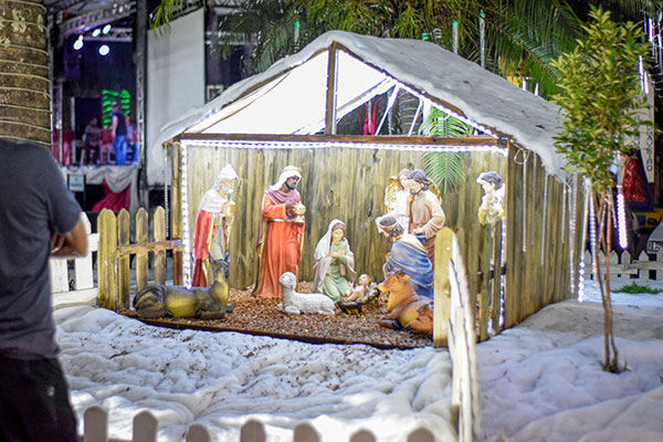 divulgação - Presépio na praça da Igreja Matriz São Sebastião - Foto: Divulgação/Prefeitura de Palmital