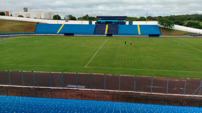 divulgação - Gramado preparado para receber as partidas da Copa São Paulo 2023 - Foto: Assessoria PMA