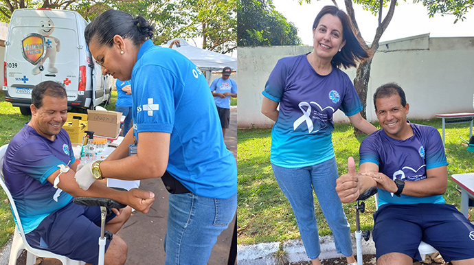 Prefeitura de Assis/Divulgação - Ação da Secretaria Municipal da Saúde com servidores abriu a campanha do Novembro Azul - FOTO: Prefeitura de Assis/Divulgação