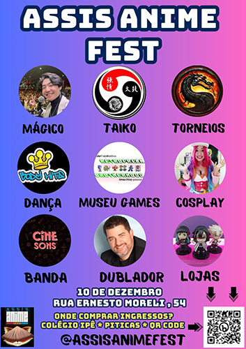 Divulgação/Redes Sociais - Assis Anime Fest contará com várias atrações - Foto: Divulgação/Anime Fest