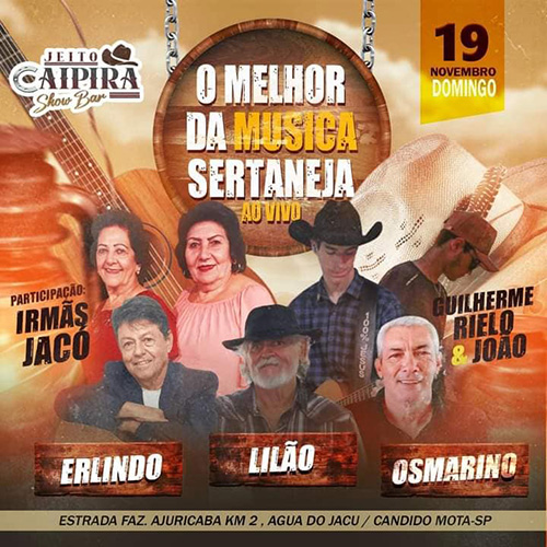 Divulgação - Confira as atrações musicais do almoço deste domingo, 19 de novembro - Foto Divulgação