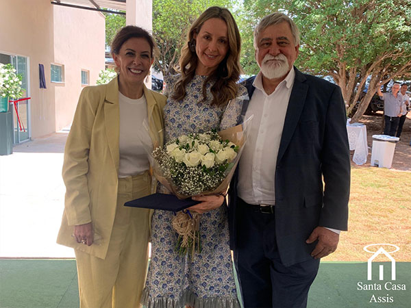 Divulgação/Santa Casa de Assis - Telma Gonçalves Carneiro Spera de Andrade, Amalia Spinardi e Arnaldo Thomé -  Foto: Divulgação/Santa Casa de Assis