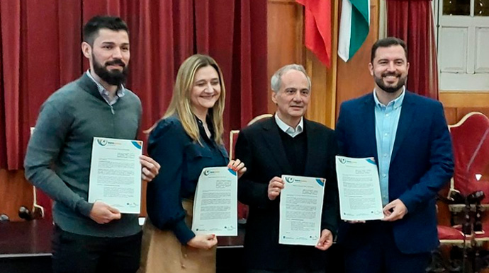 Divulgação/Prefeitura de Tarumã - OSecretário Municipal de Desenvolvimento Econômico e Inovação, Bruno Fonseca, representou Tarumã durante a assinatura de acordos de cooperação na 2ª Missão Técnica do projeto InovaJuntos em Portugal - Foto: Divulgação/Prefeitura de Tarumã