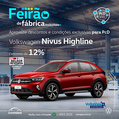 Divulgação - Aproveite os descontos especiais que a Comasa VW oferece - Foto: Divulgação