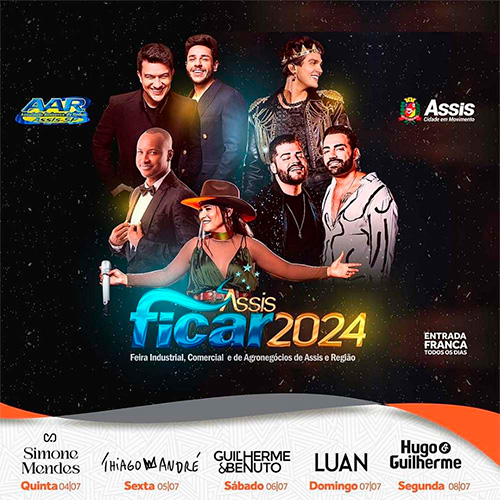 Divulgação - A FICAR 2024 terá grandes atrações musicais - Foto: Divulgação