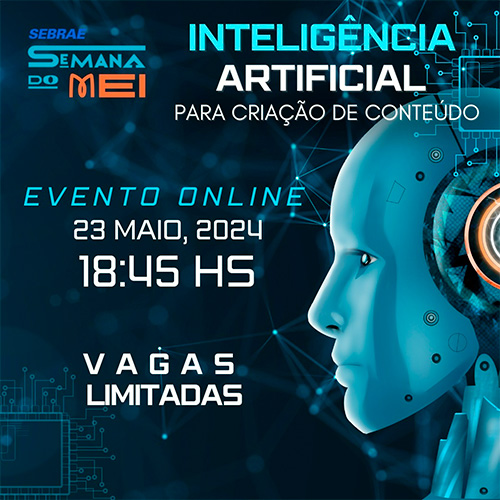 Divulgação/Sebrae - Treinamento desta quinta-feira, 23, é sobre inteligência artificial para criação de conteúdo - Foto: Divulgação