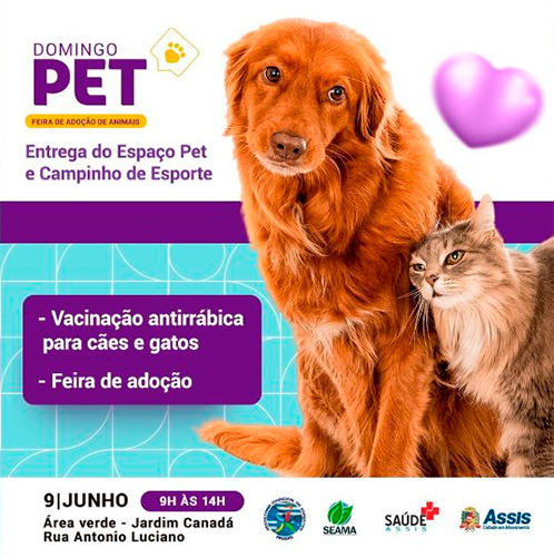 Divulgação - Feira inclui uma feira de adoção de animais e vacinação antirrábica para cães e gatos - Foto: Divulgação