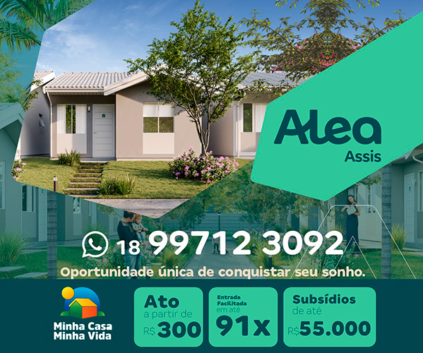 Divulgação - Com entrada de apenas R$300 no ato e parcelamento em até 91x, a Alea oferece as melhores condições para você sair do aluguel - Foto: Divulgação