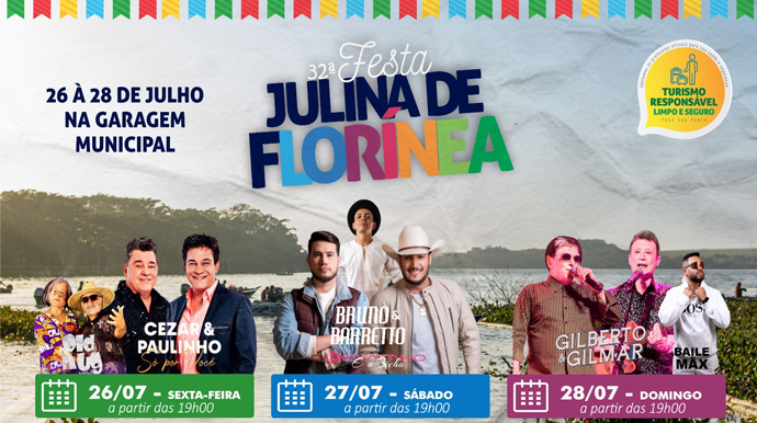 Divulgação - 32ª Festa Junina de Florínea promete muita animação com grandes atrações entre os dias 26 a 28 de julho - FOTO: Divulgação