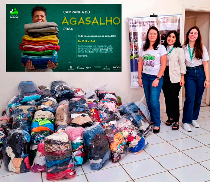 Divulgação - Mais de 1000 peças foram arrecadadas pelas equipes do Cartão de Todos e Clínica AmorSaúde - Foto: Divulgação