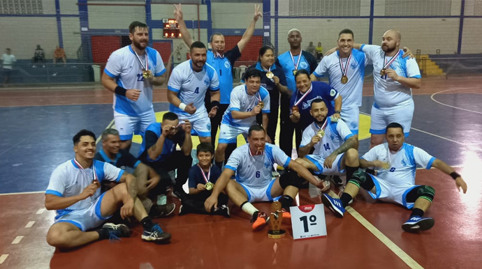 Divulgação/Secretaria de Esportes - Equipe masculina de Handebol surpreende favoritas e conquista o ouro - FOTO: Divulgação/Secretaria de Esportes