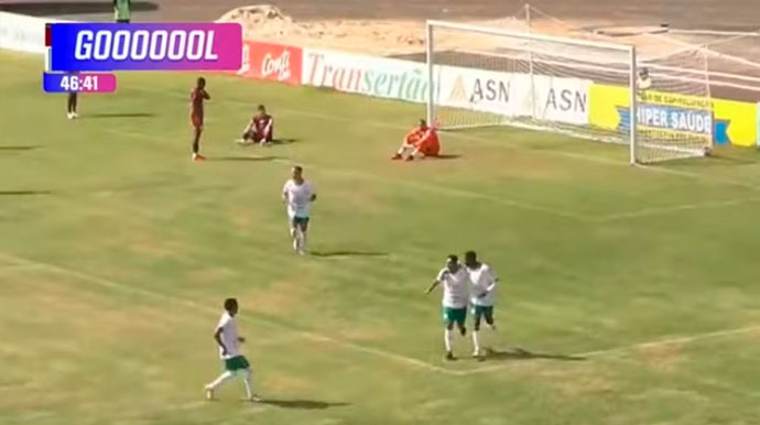 Reprodução - Gol do XV de Jaú foi marcado no início do segundo tempo — Foto: Reprodução/Youtube Futebol Paulista