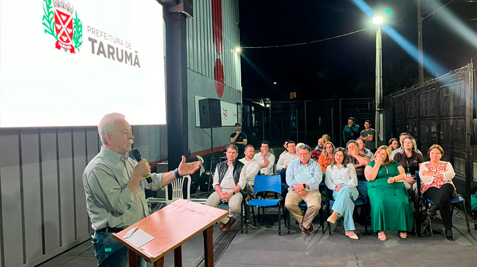 Divulgação - O Prefeito Oscar Gozzi durante a inauguração do laboratório - Foto: Divulgação