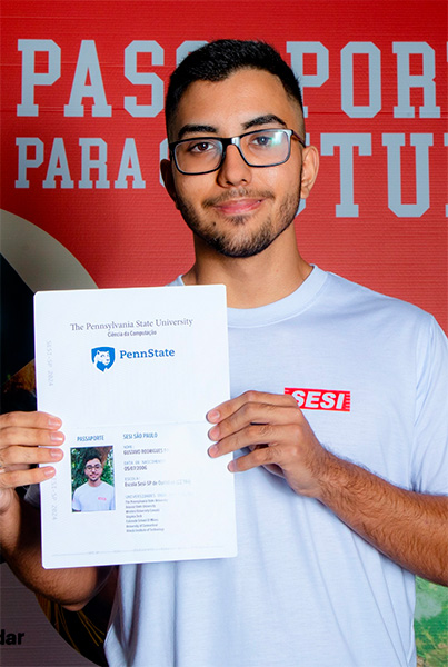 Divulgação - Gustavo irá estudar Ciências da Computação na Pennsylvania State University (Penn State) nos Estados Unidos - Foto: Divulgação