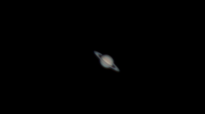 Reprodução/Paulo Machado - O fotógrafo também fez um registro de Saturno utilizando uma câmera de astrofotografia Uranus-C também com o auxílio do telescópio Coletti 115mm - Foto: Reprodução/Paulo Machado