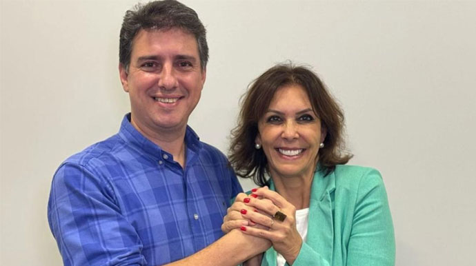 Divulgação - Telma Spera (PL) e Alexandre Cachorrão (Avante) anunciaram a união da pré-candidaturas no dia 12 de julho - FOTO: Divulgação