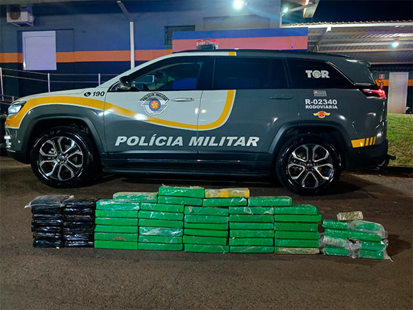 Divulgação/Cedida - No total foram apreendidos 51 tabletes de maconha - Foto: Divulgação