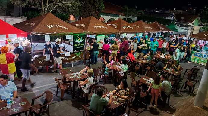 Reprodução/Departamento de Comunicação - O evento contou com a venda de artesanatos e comidas típicas oferecidas pelas entidades assistenciais, ampliando a experiência cultural e gastronômica para todos - Foto: Reprodução/Departamento de Comunicação