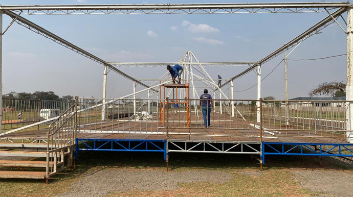 Divulgação - A 10 dias do festival, estruturas começam a ser montadas em Palmital- FOTO: Divulgação