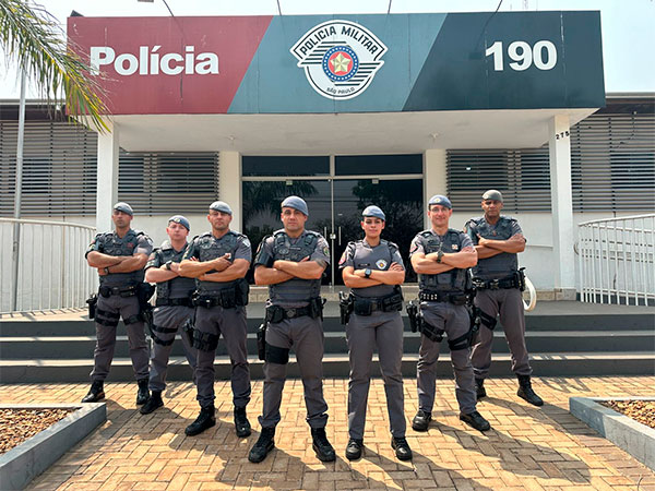 AssisCity - Equipe da Polícia Militar que atuou na manhã deste domingo - AssisCity