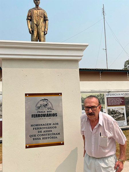 Reprodução/Arquivo Pessoal - Milton atuou por mais de 27 anos na Ferrovia de Assis - Foto: Reprodução/Arquivo Pessoal