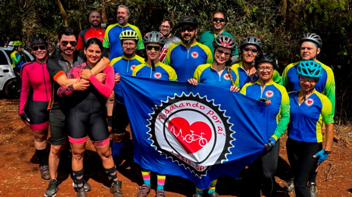 Reprodução/Família Incríveis do Pedal - 1ª edição do evento teve como destino a Cachoeira do Abacaxi em Tarumã - Foto: Reprodução/Família Incríveis do Pedal