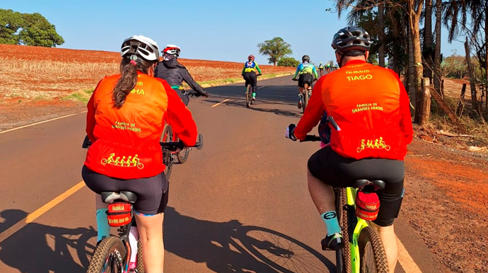 Reprodução/Arquivo Pessoal - Ciclistam percorreram um percurso de 44 km - Foto: Reprodução/Arquivo Pessoal