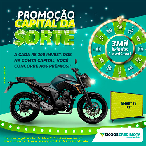 Divulgação - A promoção 'Capital da Sorte' do Sicoob Credimota - Foto: Divulgação