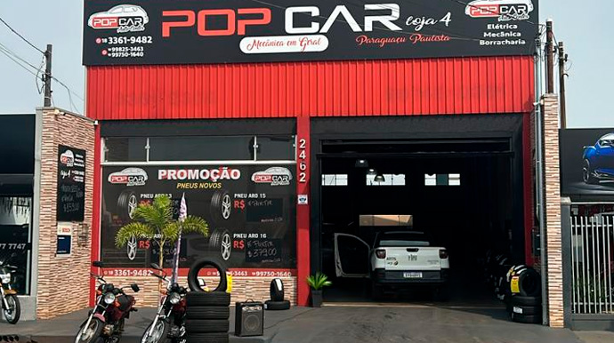 Divulgação - A Loja 4 da Pop Car está localizada na Avenida Siqueira Campos, 2462 - Paraguaçu Paulista - Foto: Divulgação