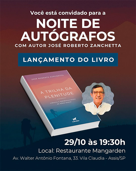 Reprodução/Arquivo Pessoal - Evento acontece no dia 29 de outubro no Restaurante Mangarden e celebra o lançamento da obra que conecta espiritualidade e ciência - Foto: Reprodução/Arquivo Pessoal