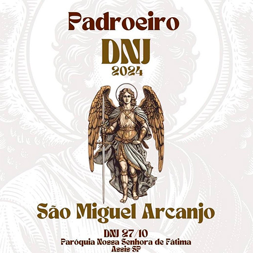 Divulgação - Para o ano de 2024 o DNJ terá como padroeiro São Miguel Arcanjo - Foto: Divulgação