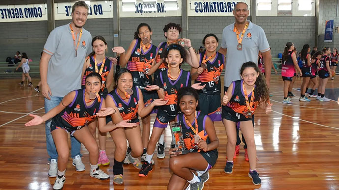 Divulgação - Time sub14 feminino ficou com o 3º lugar - FOTO: Divulgação