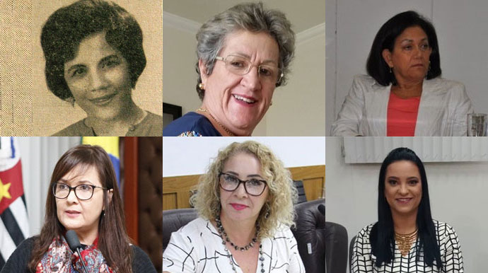 Reprodução - Montagem com Dra. Ana Barbosa, Isabel Cristina Moreli Bertogna, Ana Santa Ferreira Alves, Professora Dedé, Viviane Del Massa e Vanessa Eugênio; não há arquivo fotografico disponível das demais vereadoras - FOTO: Reprodução