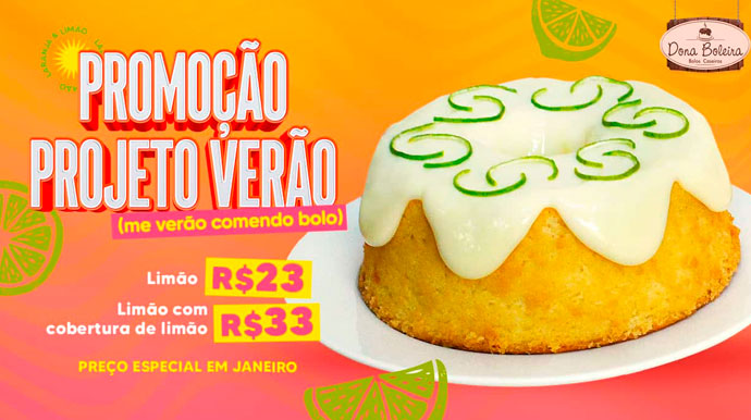 Divulgação - Bolo de limão também estão com preços especiais - Foto: Divulgação