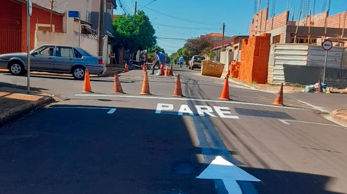 Reprodução/Departamento de Trânsito - Quadra entre Avenida Armando Sales de Oliveira e Rua Humberto de Campos passa a ser sentido único centro/bairro - Foto: Reprodução/Departamento de Trânsito