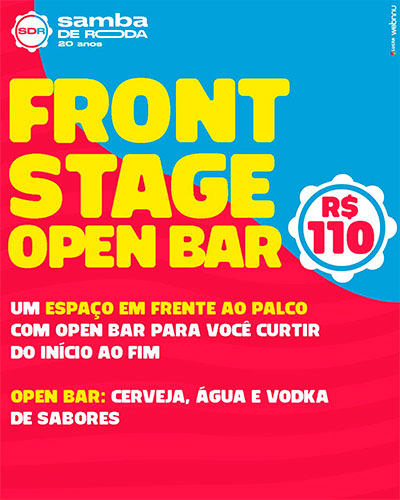 Divulgação - Front Stage Open Bar - Foto: Divulgação