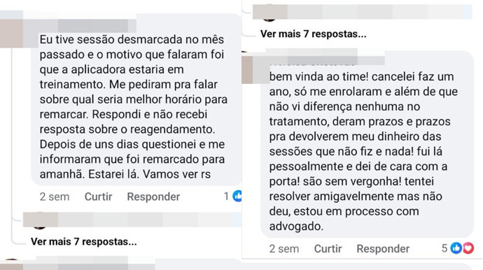 Reprodução - Clientes têm se manifestado em grupos no facebook e no whatsapp - FOTO: Reprodução